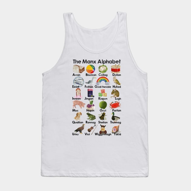 The Manx Alphabet ABC Tank Top by Babban Gaelg